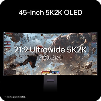 LG UltraGear 45GX950B 45-inch 5K2K OLED ultrawide monitor (21:9).