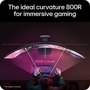 LG UltraGear 45GX950B 800R curved OLED monitor for immersive gaming.