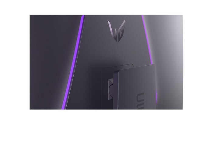 Rear close-up view of the connectivity ports on a 52-inch UltraGear evo G9, 5K2K 240Hz Gaming Monitor (52G930B)