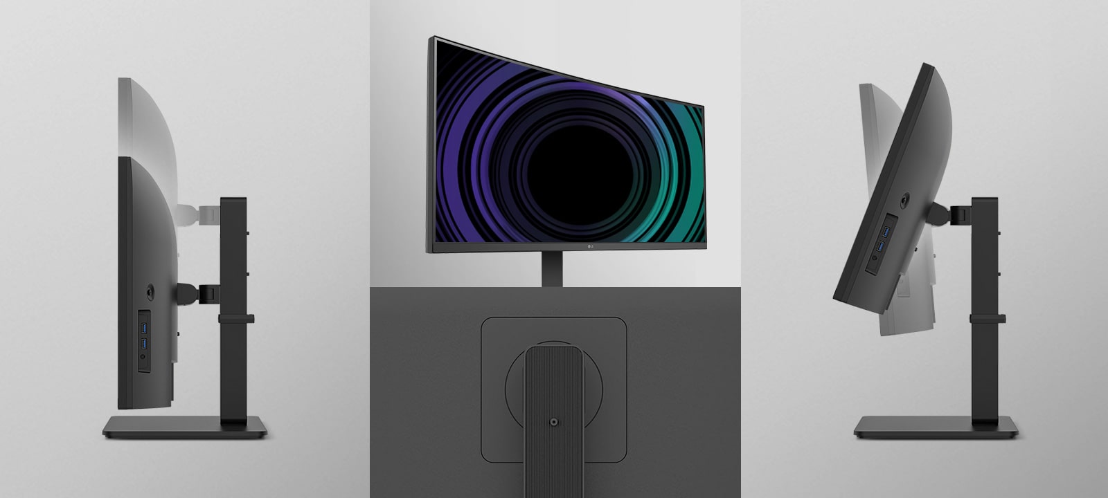Ergonomic stand views.