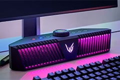 Image of Gaming Speaker with Purple LED lights