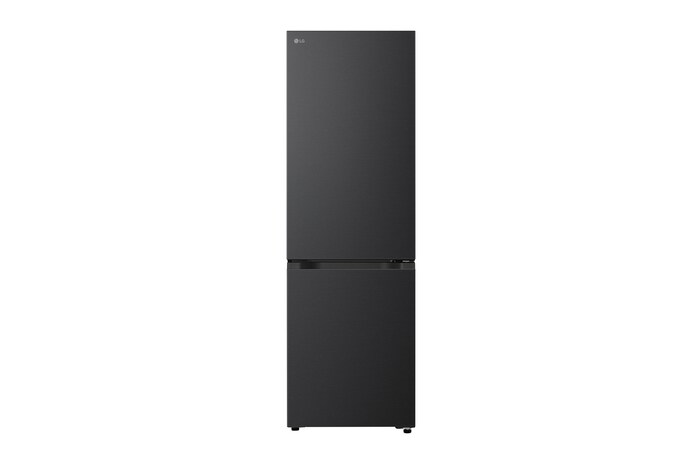 LG vriezer onderin (GBBS322CEV) vooraanzicht in matzwarte afwerking