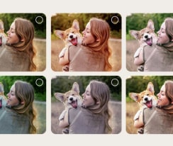 Scherm van een gebruiker die het AI Picture Wizard-personalisatieproces doorloopt. Een van de opties is gemarkeerd alsof de gebruiker al een keus heeft gemaakt.