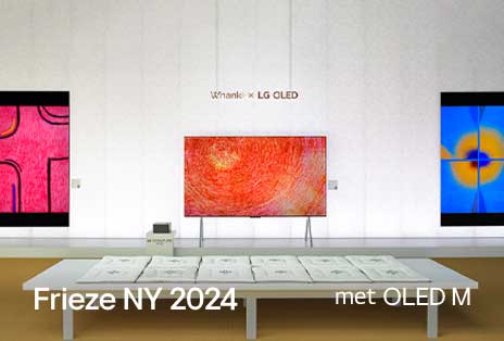 Kunstwerk getoond op een OLED M.
