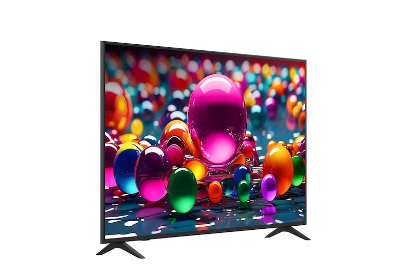 Rear view of LG UHD UA75 TV.
