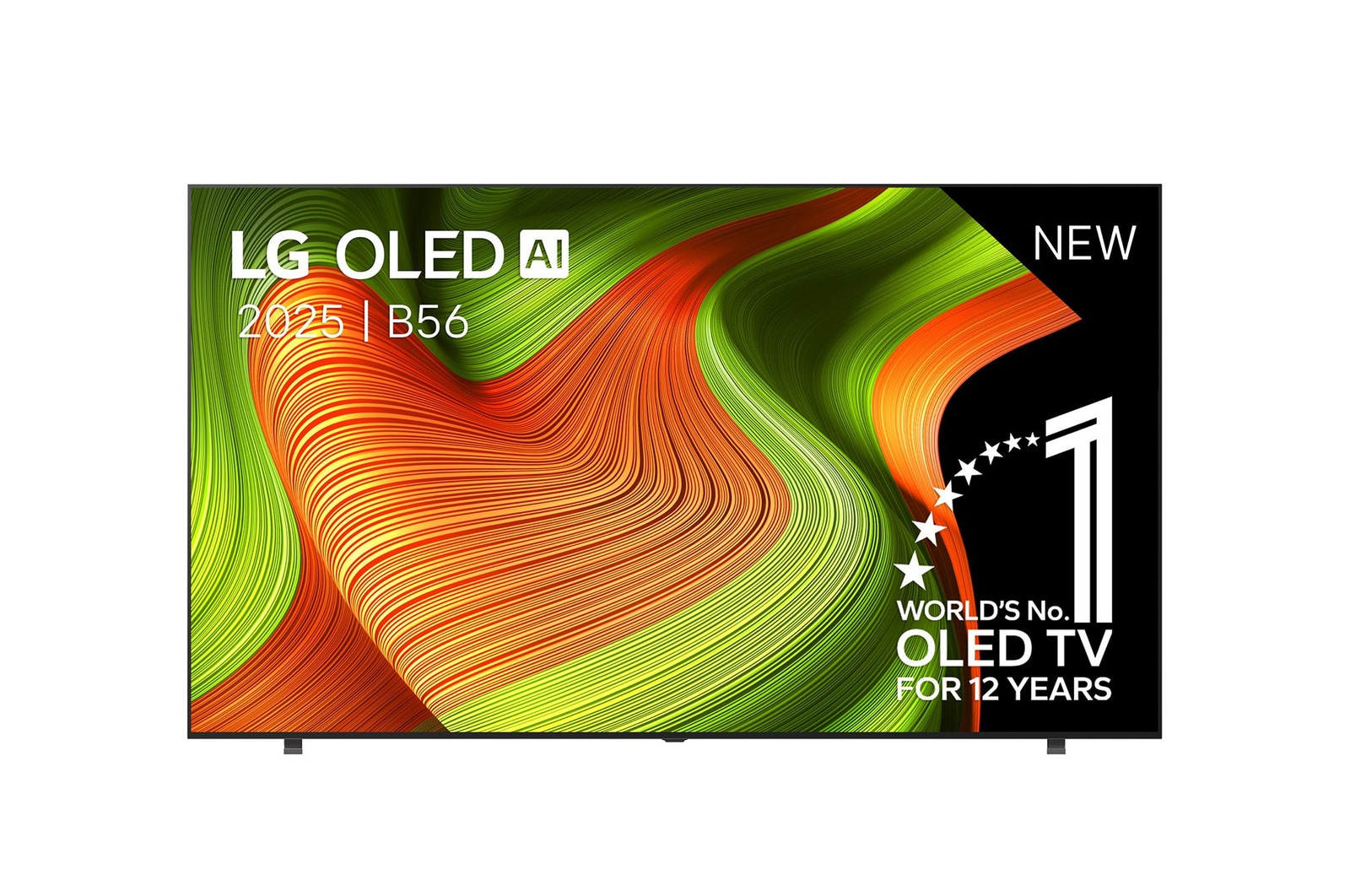 Vooraanzicht van 83 inch LG OLED AI B5 4K Smart TV 2025 OLED83B56LA