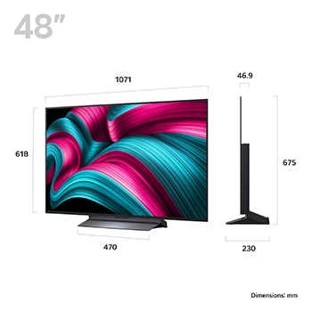 LG 48 inch LG OLED evo AI C5 4K Smart TV 2025, OLED48C54LA