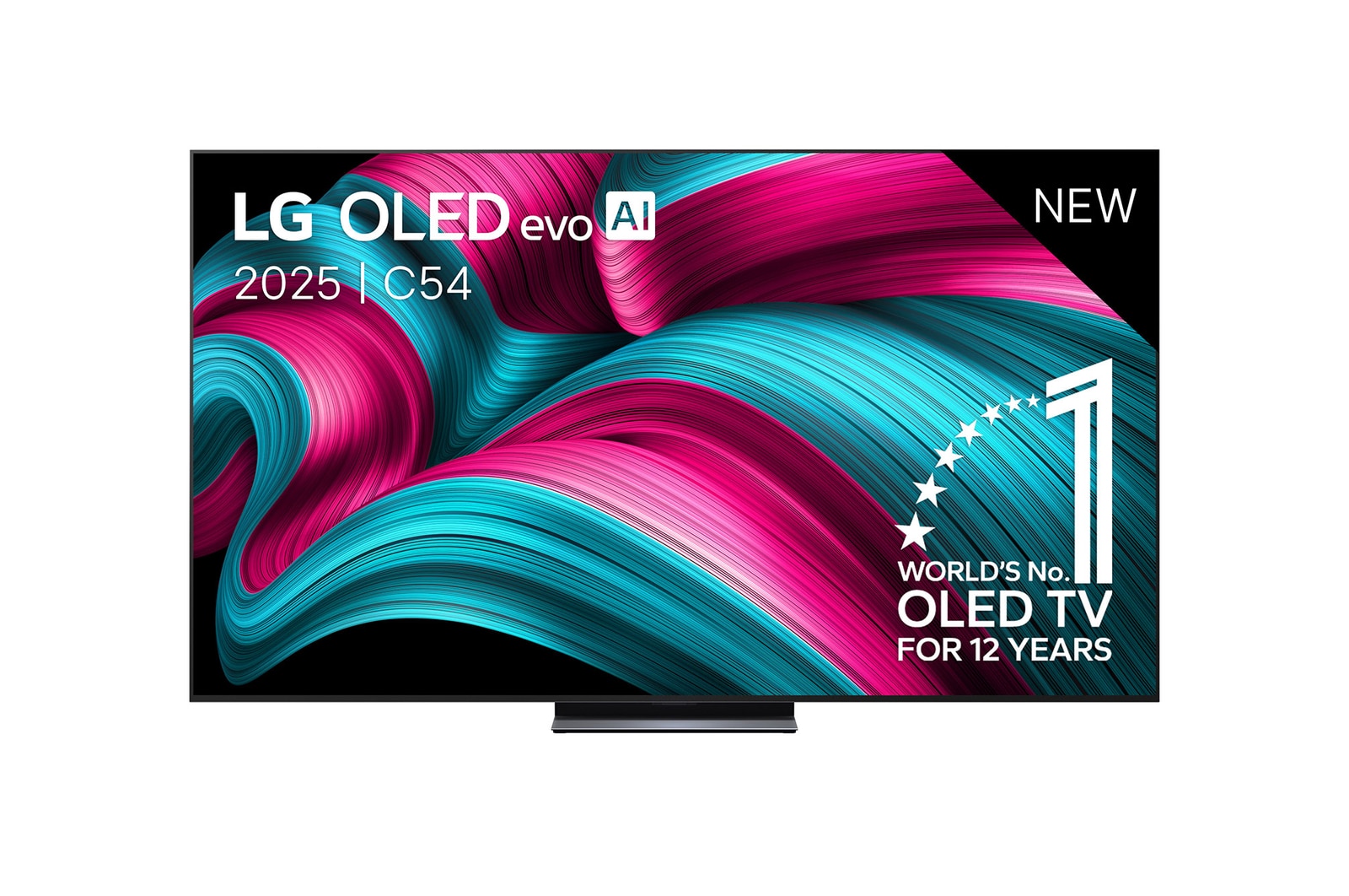Vooraanzicht van 83 inch LG OLED evo AI C5 4K Smart TV 2025 OLED83C54LA