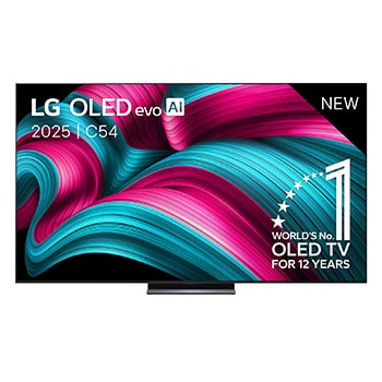 Vooraanzicht van 83 inch LG OLED evo AI C5 4K Smart TV 2025 OLED83C54LA
