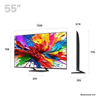 LG 55 inch LG QNED evo AI QNED93 MiniLED 4k Smart TV 2025, 55QNED93A6A