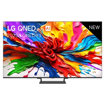 Vooraanzicht van 55 inch LG QNED evo AI QNED93 MiniLED 4k Smart TV 2025 55QNED93A6A