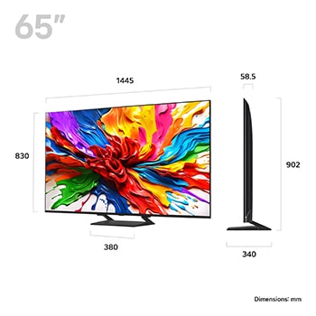LG 65 inch LG QNED evo AI QNED93 MiniLED 4k Smart TV 2025, 65QNED93A6A