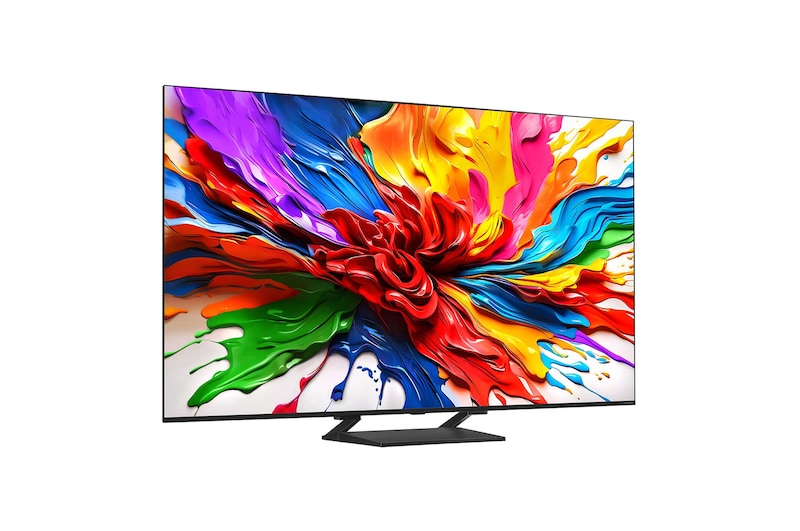 De alpha 8 AI Processor Gen2 licht oranje en roze op en er komen kleurrijke lichtstralen uit. De titel vertelt hoe de processor 4K-kwaliteit, verbluffende kleuren en helderheid levert. In de afbeelding staat ongeveer 1,7 keer grotere neurale verwerking (met Neural Processing Unit, NPU) met AI en 1,4 keer snellere werking van CPU.