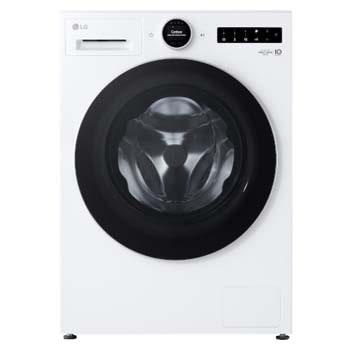 Vooraanzicht van 11kg Wasmachine Wit | AI DD™ | TurboWash360˚™ | ezDispense | LG NL F4WX851Y