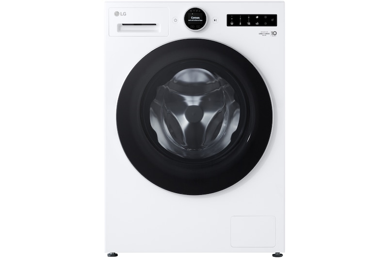 Vooraanzicht van 11kg Wasmachine Wit | AI DD™ | TurboWash360˚™ | Steam™ | LG NL F4WX801Y