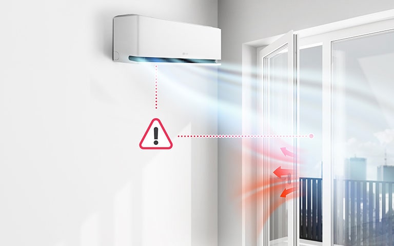 Raam-open detectie merkt een plotselinge temperatuurdaling op en schakelt naar energiebesparing.