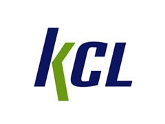 Het KCL-logo met twee stippen onder het logo. De tweede stip is gemarkeerd om aan te geven dat dit de tweede van twee beelden is.