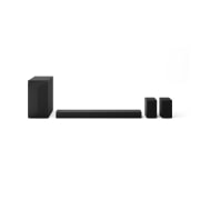 Vooraanzicht van 5.1-kanaals LG Home Theater Soundbar met Surround Geluid en luidsprekers achter DS60TR DS60TR