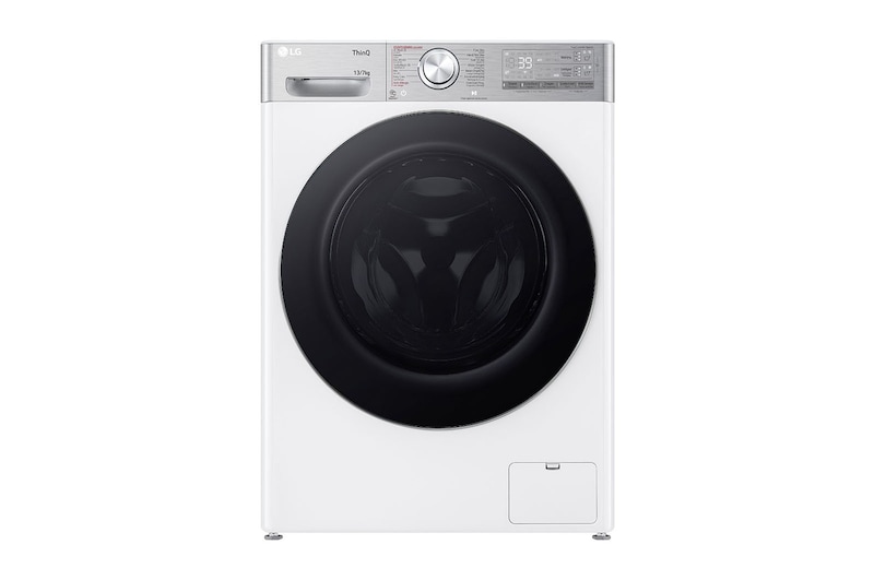 Vooraanzicht van 13/7kg Was-droogcombinatie Wit | AI DD™ | Inverter Direct Drive™ | Steam™ | LG NL F4DR9537S2W