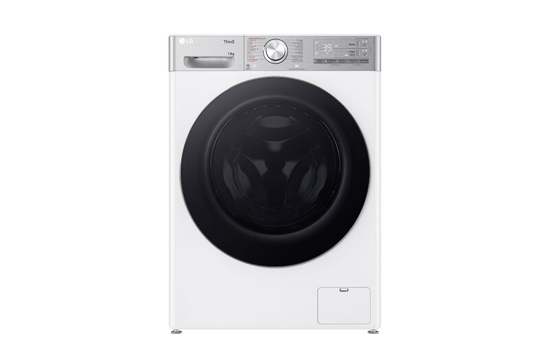 Vooraanzicht van 13kg Wasmachine Wit | Inverter Direct Drive™ | Steam™ | Allergy Care | LG NL F4WR9513S2W
