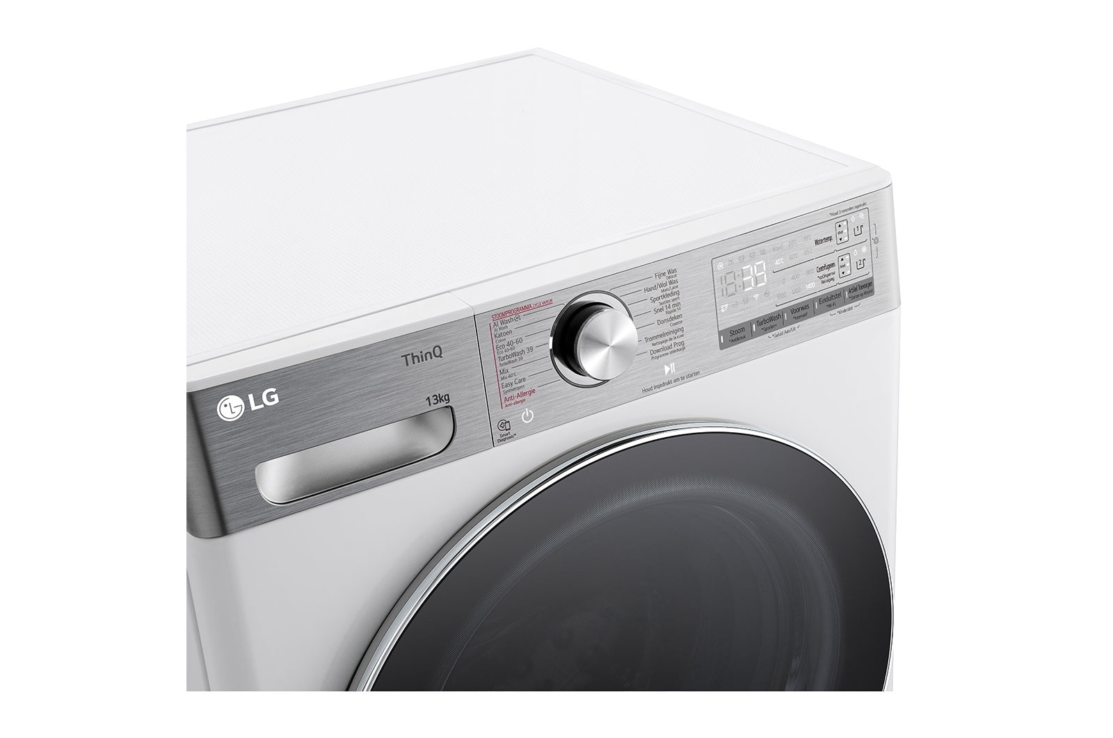 LG 13kg Wasmachine Wit | Inverter Direct Drive™ | Steam™ | Allergy Care | LG NL, F4WR9513S2W