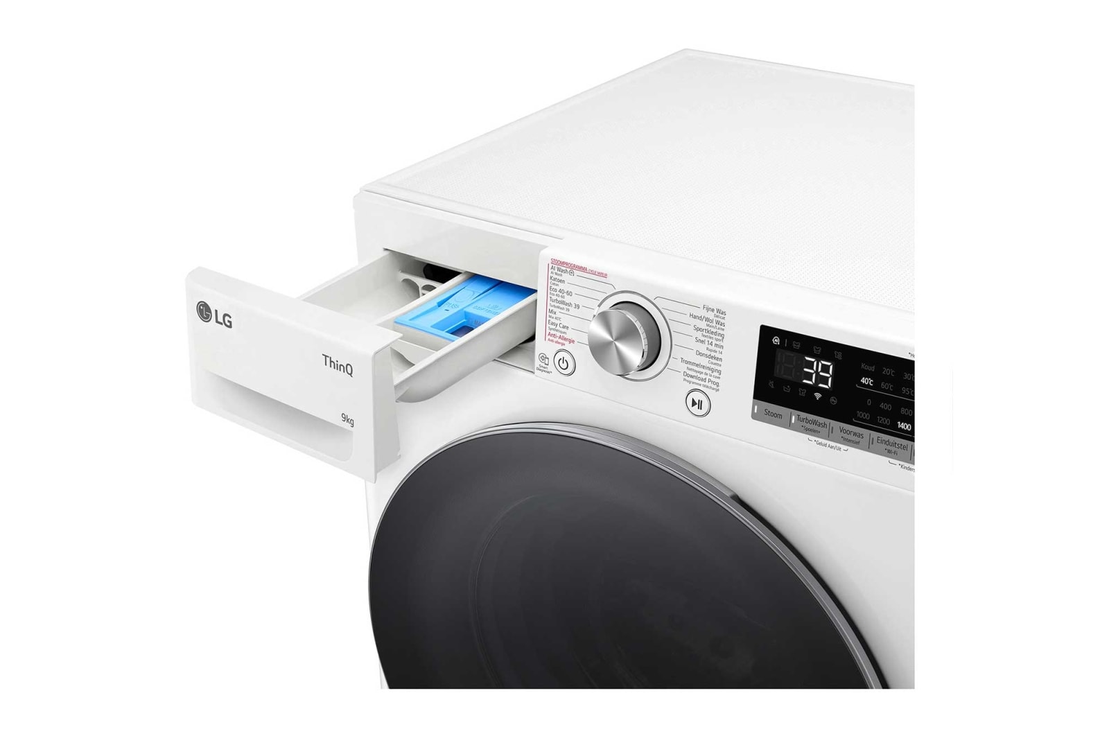 LG 9kg Wasmachine GC3R709S1 + 9kg Droger RH90V9AV3N, GC3R709S1.RH9AV3N