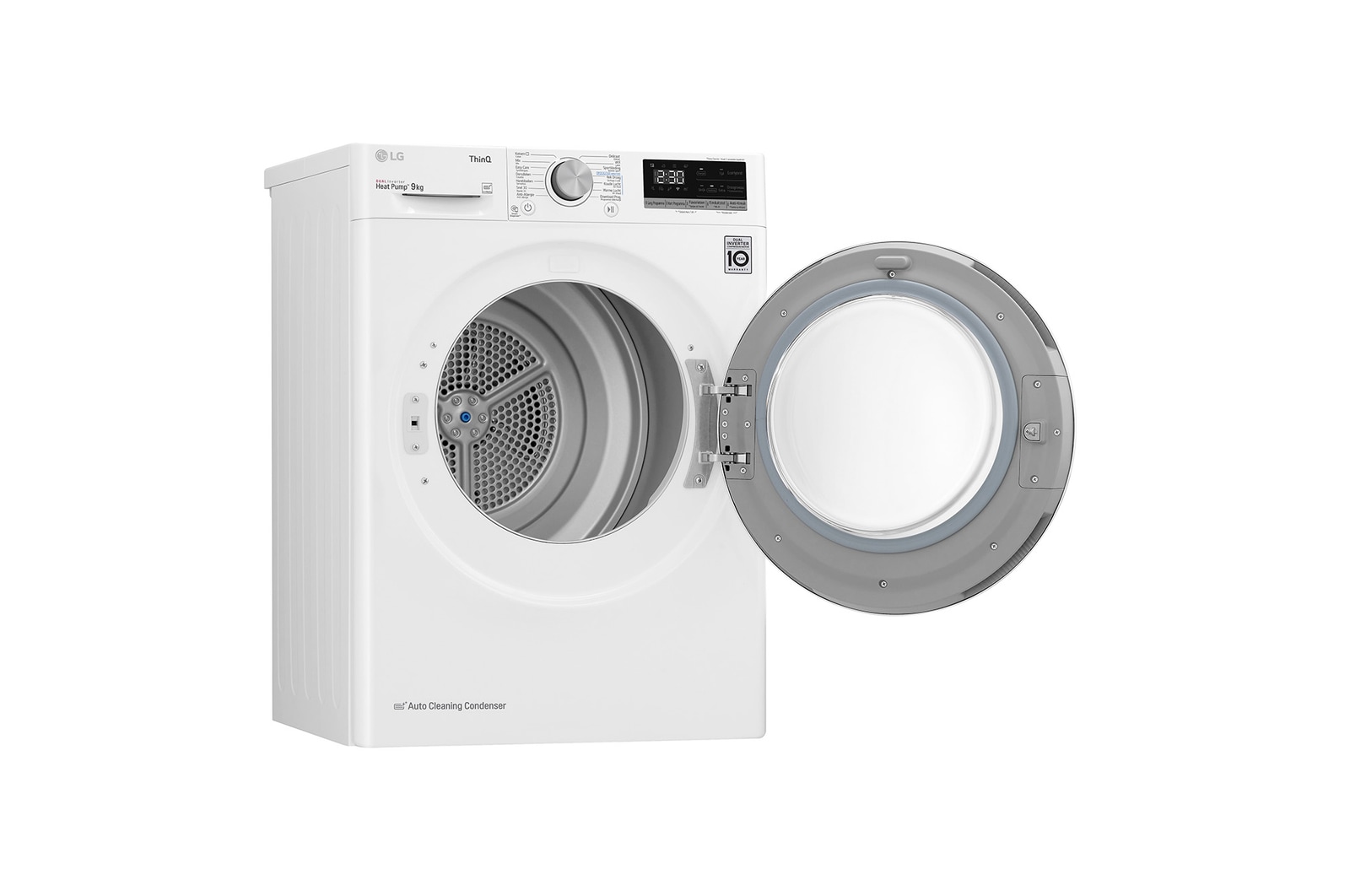 LG 9kg Warmtepomp droger Wit | Zelfreinigende condensor | Eco Hybrid™ | Allergy Care | LG BE, RH90V5AV6N