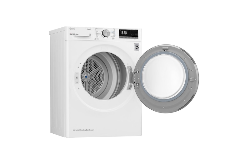 LG 9kg Warmtepomp droger Wit | Zelfreinigende condensor | Eco Hybrid™ | Allergy Care | LG BE, RH90V5AV6N