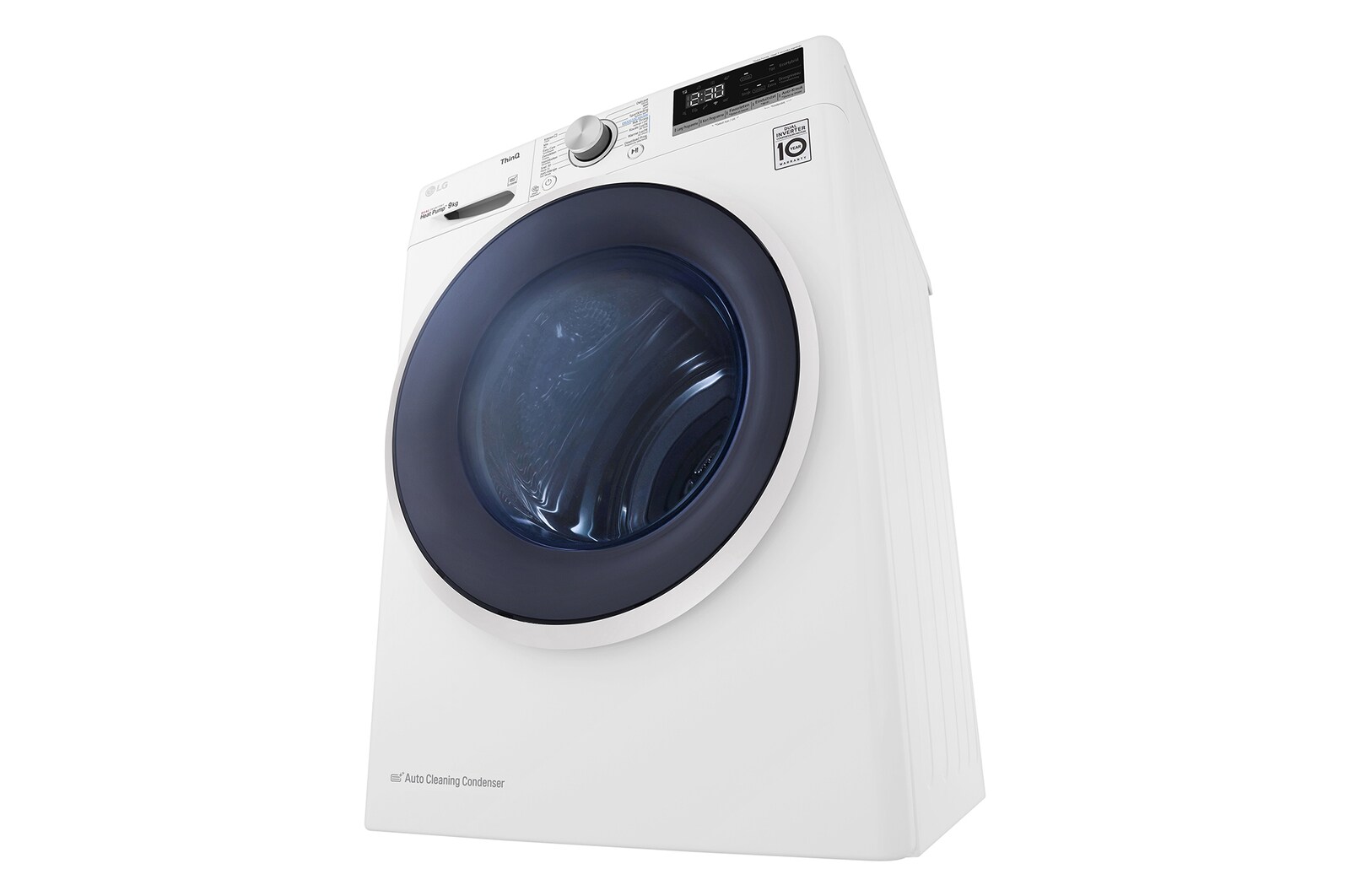 LG 9kg Warmtepomp droger Wit | Zelfreinigende condensor | Eco Hybrid™ | Allergy Care | LG BE, RH90V5AV6N