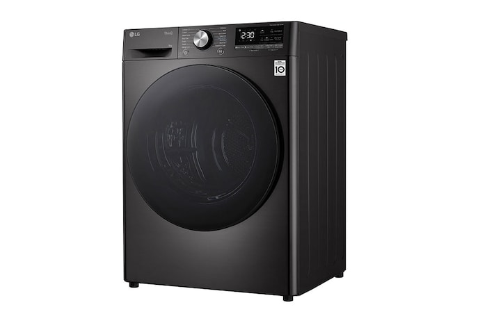 LG 9kg Warmtepomp droger Zwart | Zelfreinigende condensor | Eco Hybrid™ | Dual Lint Filter | LG NL, RH90V9ZVEN