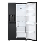 LG 641L Amerikaanse koelkast Zwart | ThinQ™ | Uvnano™ | FRESH Converter™, GSLC41EPPE