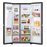 LG 641L Amerikaanse koelkast Zwart | ThinQ™ | Uvnano™ | FRESH Converter™, GSLC41EPPE