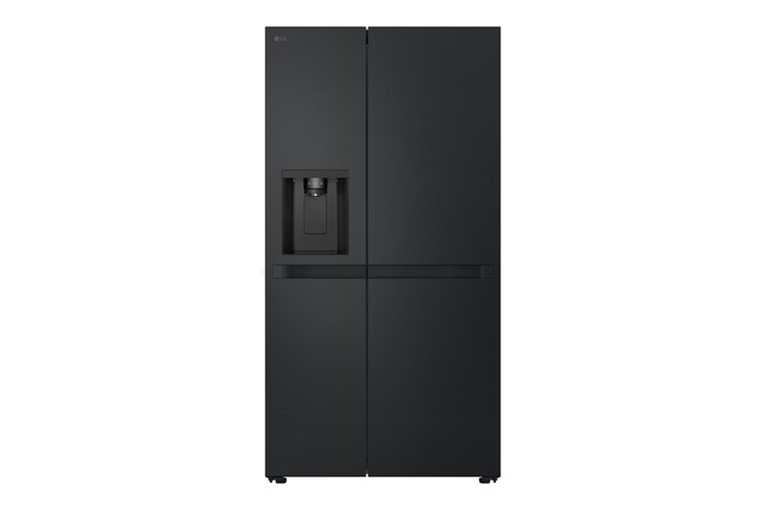 Vooraanzicht van 641L Amerikaanse koelkast Zwart | ThinQ™ | Uvnano™ | FRESH Converter™, GSLC41EPPE