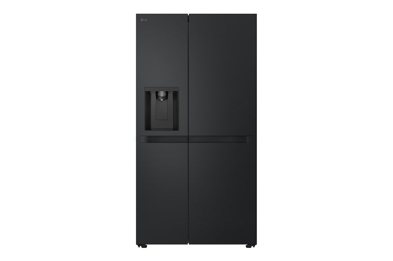 Vooraanzicht van 641L Amerikaanse koelkast Zwart | ThinQ™ | Uvnano™ | FRESH Converter™ GSLC41EPPE