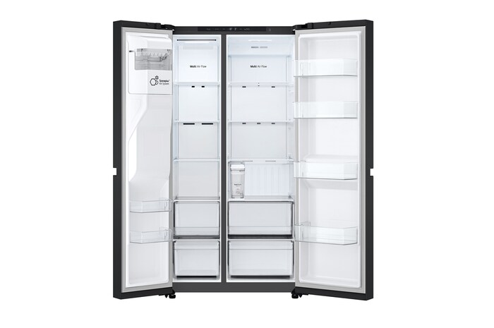 LG 641L Amerikaanse koelkast Zwart | ThinQ™ | Uvnano™ | FRESH Converter™, GSLC41EPPE