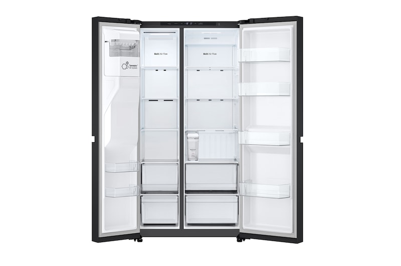 LG 641L Amerikaanse koelkast Zwart | ThinQ™ | Uvnano™ | FRESH Converter™, GSLC41EPPE