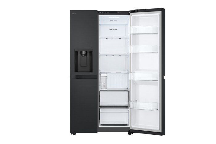LG 641L Amerikaanse koelkast Zwart | ThinQ™ | Uvnano™ | FRESH Converter™, GSLC41EPPE