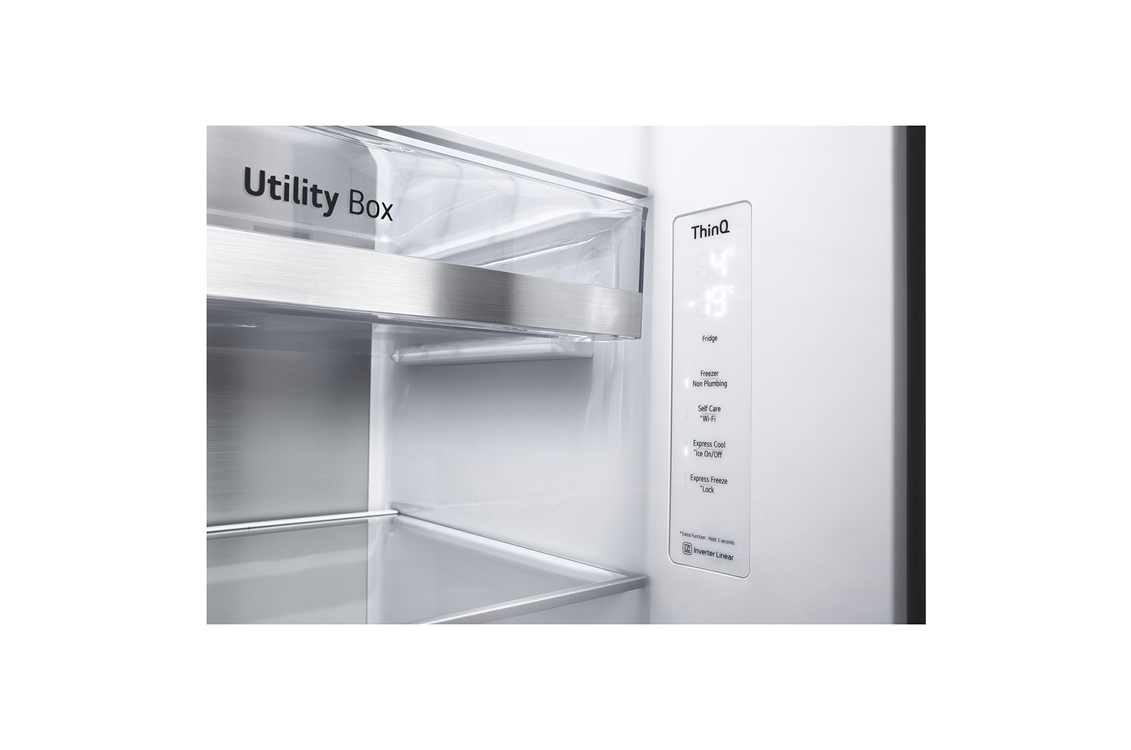 LG 635L inhoud | InstaView™ Door-in-Door™ | DoorCooling+™ | Water- en ijsdispenser met UVnano™ | Total No Frost | Inverter Linear Compressor, GSXV90MCAE