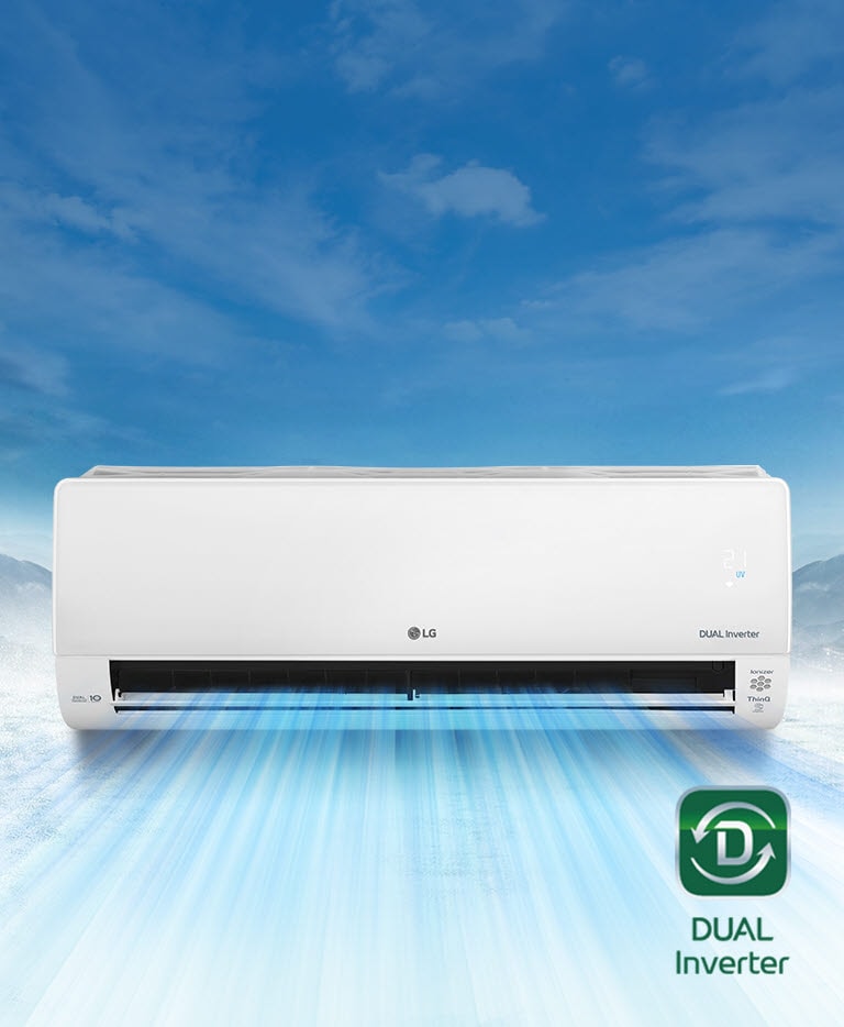 Feature card van 3.5kW, DUALCOOL Deluxe, luxe airconditioning met DUAL Inverter en Uvnano™ DC12RK.NSJ