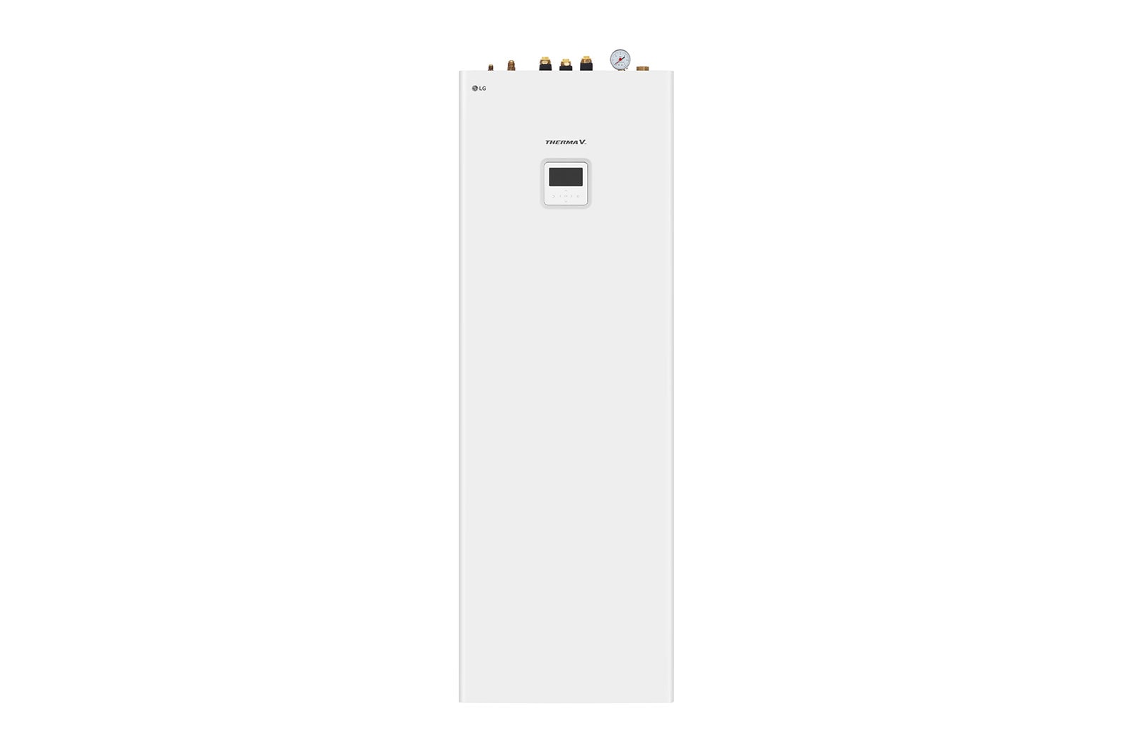 Vooraanzicht van LG Integrated Water Tank (IWT), de oplossing voor verwarming, koeling en warmwatervoorziening met een strak design. HN0916T