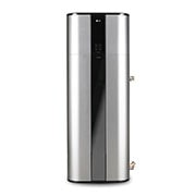 Vooraanzicht van 200L, Inverter warmtepompboiler, Dual Inverter HeatPump. Stil en energiezuinig met strak design en Hot Water Control WH20S
