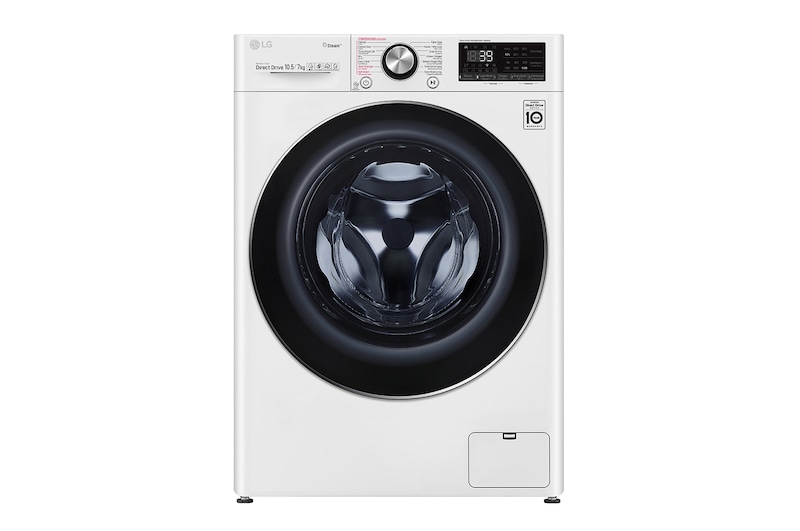 Vooraanzicht van TurboWash™ 39 - Perfect schoon in 39 minuten | Slimme AI DD™ motor herkent je kleding | E | 10.5 kg wassen/7 kg drogen  | Hygiënisch wassen met stoom F4DV910H2E