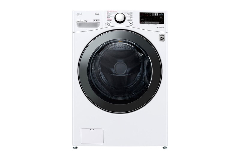 Vooraanzicht van Enorme Inhoud van 17KG | Slimme AI DD™ motor herkent je kleding | E | TurboWash™ 59 | Hygiënisch wassen met stoom LC1R7N2