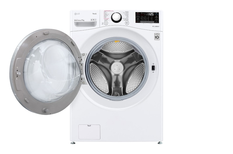 LG Enorme Inhoud van 17KG | Slimme AI DD™ motor herkent je kleding | E | TurboWash™ 59 | Hygiënisch wassen met stoom, LC1R7N2