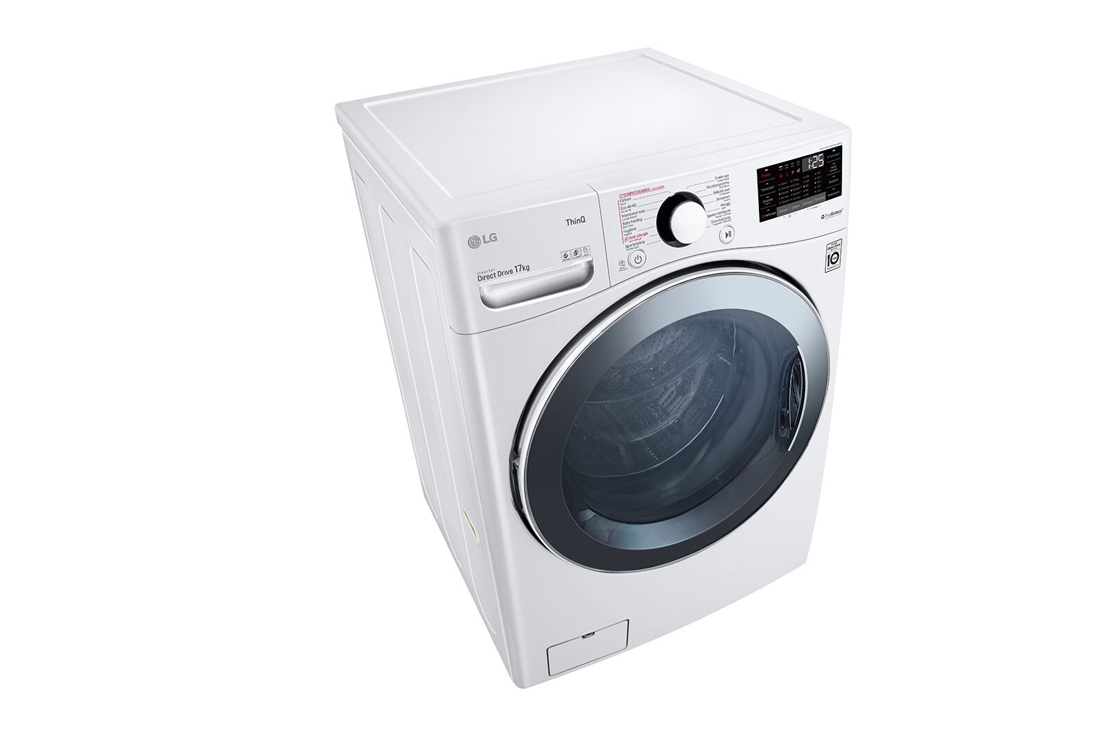 LG Enorme Inhoud van 17KG | Slimme AI DD™ motor herkent je kleding | E | TurboWash™ 59 | Hygiënisch wassen met stoom, LC1R7N2