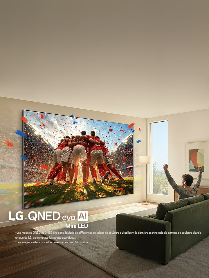 LG Micro RGB evo AI MRGB95, la nouvelle évolution des couleurs affiche une image couleur cristalline éclatante avec des facettes nettes de rouge, vert et bleu. Doté d’une couverture couleur à 100 % des BT2020, DCI-P3 et Adobe RGB, d’un processeur alpha 11 AI 4K Gen3 Dual Engine et d’un Motion Booster 330Hz avec VRR 165Hz.