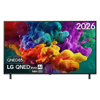 Vue avant de Smart TV LG QNED evo AI QNED85 Mini LED 4K 2026 50 pouces 50QNED85B6B