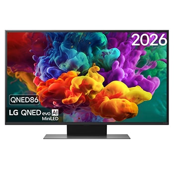 Vue avant de Smart TV LG QNED evo AI QNED86 Mini LED 4K 2026 43 pouces 43QNED86B6B