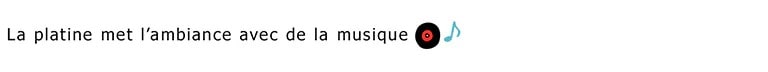 Title reads, Turntable sets the mood with music