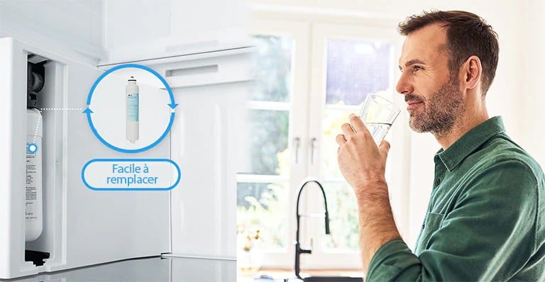 Eenvoudige toegang tot het filter zorgt voor schoon water. Vervang het wanneer je wilt en geniet elke dag.